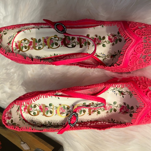 Gucci Lace Pizzo Venice soft Pump - Pink - Picture 6 of 15
